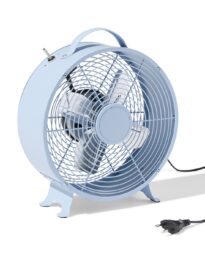 HEMA HEMA Tafelventilator Retro Ø25.8cm Blauw