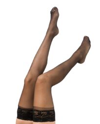 HEMA HEMA Hold Ups Met Kant - Matt 15 Denier Zwart (zwart)