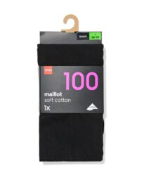 HEMA Dames Maillot 100denier Katoen Zwart (zwart)