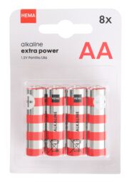 HEMA AA Alkaline Extra Power Batterijen - 8 Stuks