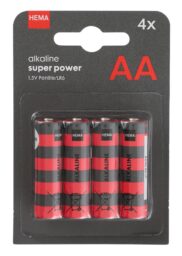 HEMA HEMA AA Alkaline Super Power Batterijen - 4 Stuks