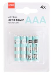 HEMA HEMA AAA Alkaline Extra Power Batterijen - 4 Stuks