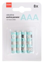 HEMA HEMA AAA Alkaline Extra Power Batterijen - 8 Stuks