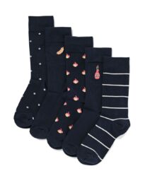 HEMA Herensokken Vlammen - 5 Paar Donkerblauw (donkerblauw)