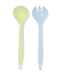 HEMA Opscheplepel Set Melamine Lila/geel 29cm