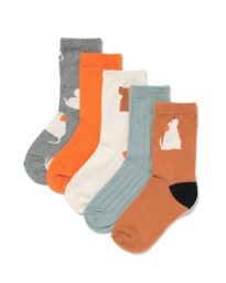 HEMA HEMA Kindersokken Hond - 5 Paar Grijsmelange (grijsmelange)