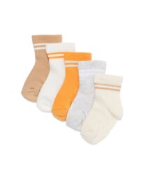HEMA HEMA Babysokken Strepen - 5 Paar Beige (beige)