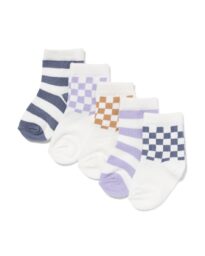 HEMA Babysokken Ruiten - 5 Paar Lavendel (lavendel)