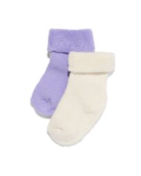 HEMA HEMA Babysokken Terry - 2 Paar Lila (lila)