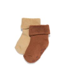 HEMA HEMA Babysokken Terry - 2 Paar Zand (zand)