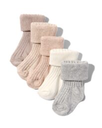 baby sokken met bamboe - 5 paar beige
