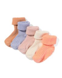 babysokken bamboe rib - 5 paar multi