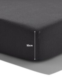 HEMA Topper Hoeslaken 140x200cm Zacht Katoen Donkergrijs (donkergrijs)