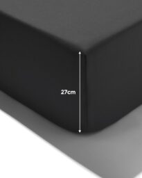 HEMA Hoeslaken Jersey 90x200 Donkergrijs (donkergrijs)