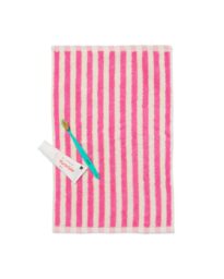 HEMA Gastendoek 33x50cm Zware Kwaliteit Streep Roze (roze)