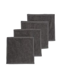 HEMA HEMA Gezichtsdoekjes 30x30 Zware Kwaliteit Grijs - 4 Stuks (donkergrijs)
