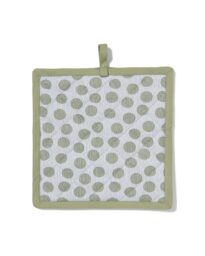 HEMA HEMA Pannenlap 21x21 Groene Stippen (groen)