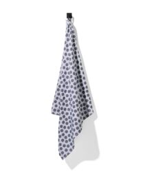 HEMA HEMA Theedoek 65x65 Katoen Grijs Stip (zwart/wit)