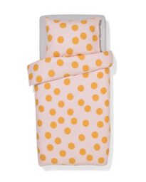 HEMA Dekbedovertrek 140x200/220cm Zacht Katoen Stippen Roze (lichtroze)