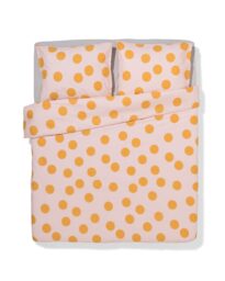 HEMA Dekbedovertrek 200x200/220cm Zacht Katoen Stippen Roze (lichtroze)