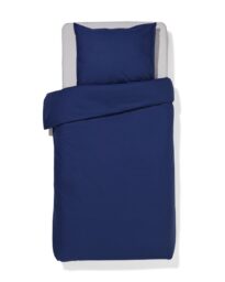 HEMA Dekbedovertrek 140x200/220cm Percal Donkerblauw (donkerblauw)