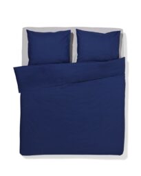 HEMA Dekbedovertrek 240x200/220cm Percal Donkerblauw (donkerblauw)