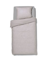 HEMA Dekbedovertrek Katoen 140x200/220 Beige Stiksel (taupe)