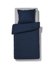 051 Dekbedovertrek 140x200/220cm Zacht Katoen Donkerblauw (blauw)