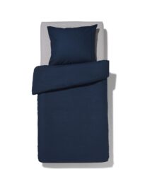 051 Dekbedovertrek 140x200/220cm Zacht Katoen Donkerblauw (blauw)