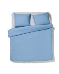 HEMA HEMA Dekbedovertrek 200x200/220cm Zacht Katoen Ijsblauw (lichtblauw)