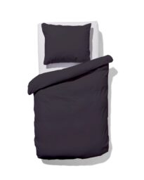 HEMA Dekbedovertrek 140x200/220cm Zacht Katoen Donkergrijs (donkergrijs)