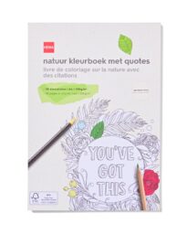 HEMA Kleurboek A4 Natuur Quote
