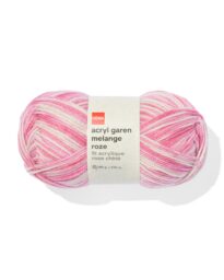 HEMA Acryl Garen Roze Melange 100gram 250meter