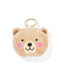 HEMA HEMA Sleutelhanger 7x5.5cm Teddybeer Beige