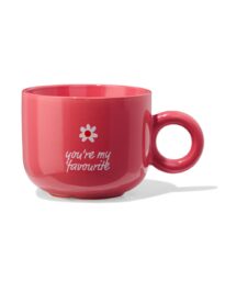 Mok 480ml Bloem &apos;you&apos;re My Favourite&apos; Rood
