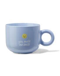 Mok 480ml Smiley &apos;you Make Me Smile&apos; Lichtblauw
