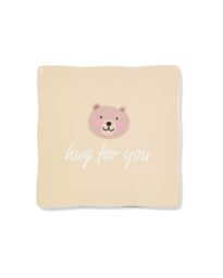 HEMA Tegel 10x10cm Keramiek Teddybeer &apos;hug For You&apos; Beige