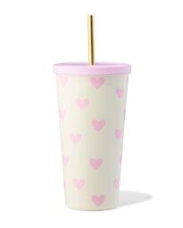 HEMA Beker Met Rietje 580ml Rvs
