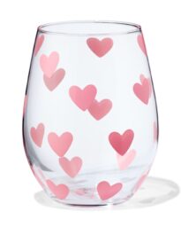 HEMA Glas 550ml Hartjes