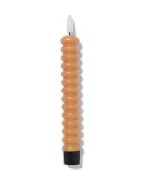 HEMA HEMA Led Huishoudkaars ⌀2.3x20cm Ribbel Naturel (naturel)