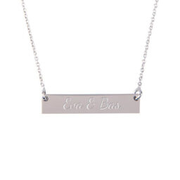 ketting met gegraveerde hanger - horizontaal