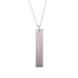 ketting met gegraveerde hanger - verticaal
