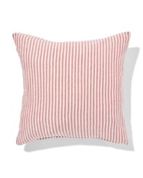 HEMA Kussenhoes 50x50cm Katoen Strepen Terra (terra)