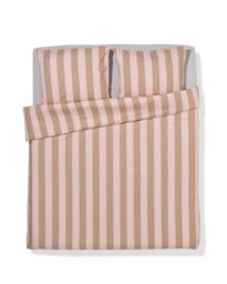 HEMA Dekbedovertrek 200x200/220cm Zacht Katoen Strepen Roze (lichtroze)