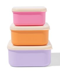 HEMA Snackboxjes Lila 3-delig