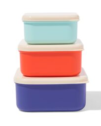 051 Snackboxjes Blauw 3-delig