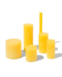 HEMA HEMA Rustieke Kaarsen Lichtgeel (lichtgeel)