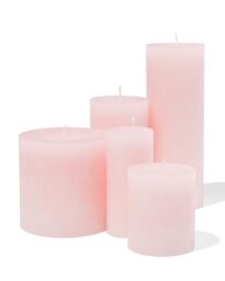 HEMA HEMA Rustieke Kaarsen Lichtroze (lichtroze)