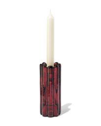 HEMA HEMA Kandelaar 5.8x10cm Glas Bruin (bruin)