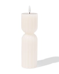 HEMA HEMA Led Vormkaars ⌀6.2x23cm Diabolo Ivoor (ivoor)